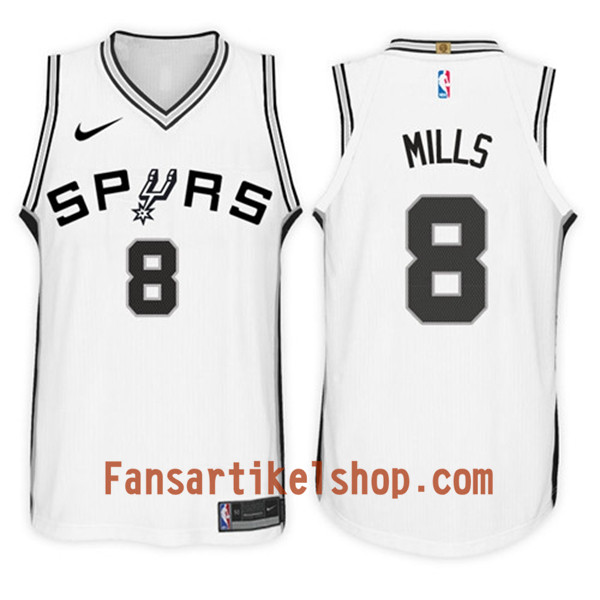NBA San Antonio Spurs Trikot Patty Mills 8 Nike 2017-18 Weiß Swingman - Herren NBA San Antonio Spurs Trikot Patty Mills 8 Nike 2017-18 Weiß Swingman - Herren